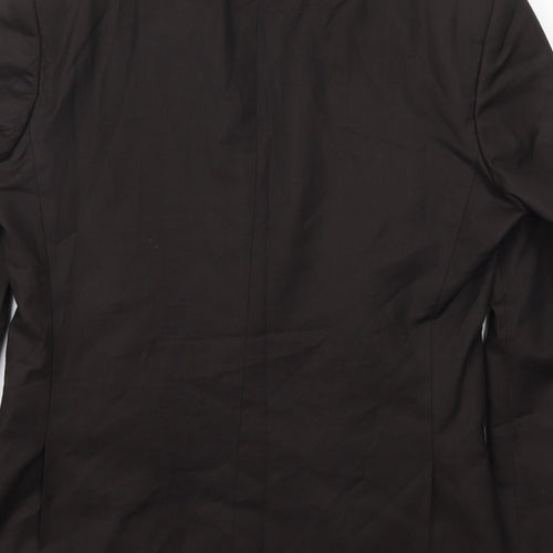Preworn Mens Grey  Polyester Jacket Suit Jacket Size 36