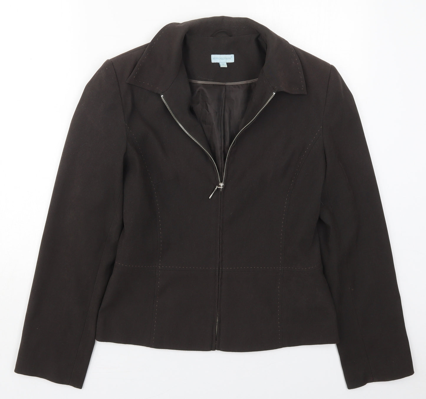 Atmosphere Womens Brown   Jacket  Size 10  Zip