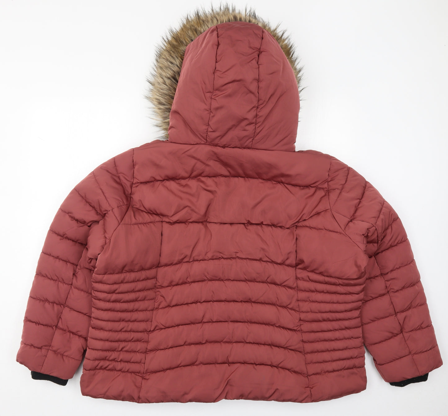 George Womens Pink   Quilted Coat Size 2XL  Zip