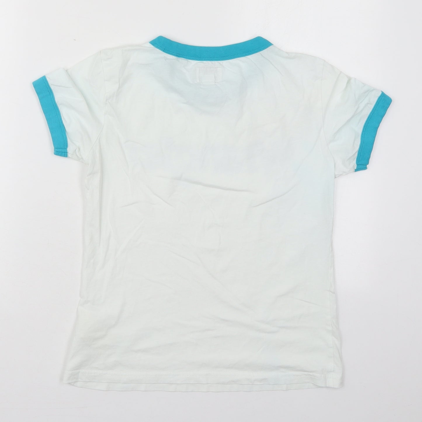 Wrangler Womens White  Cotton Basic T-Shirt Size S Crew Neck