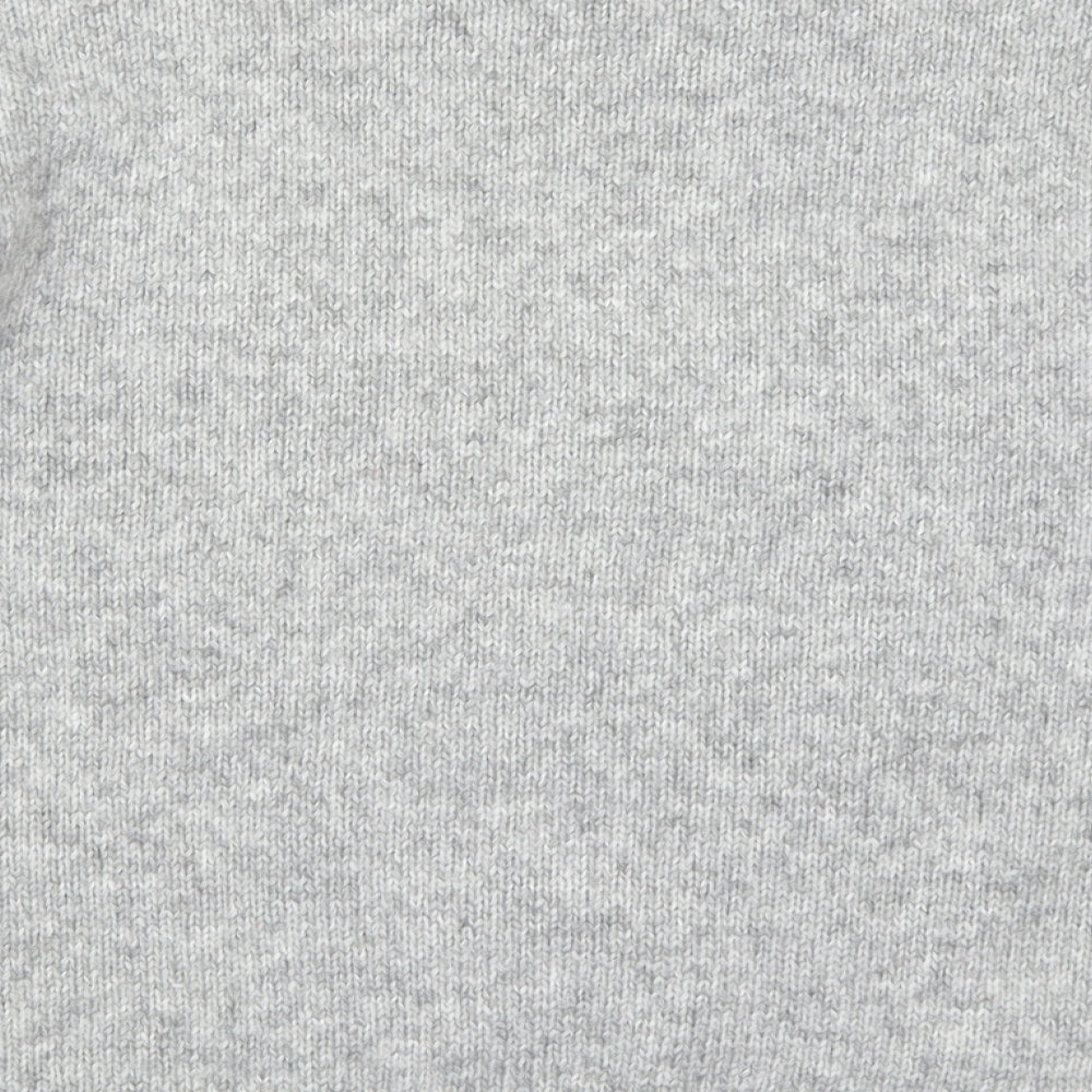 Nutmeg Womens Grey Crew Neck Polka Dot Acrylic Pullover Jumper Size 14