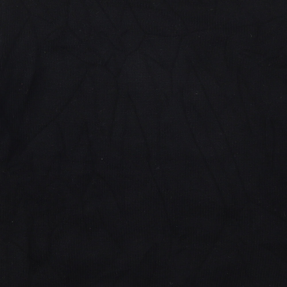 Primark Womens Black Crew Neck  Acrylic Pullover Jumper Size 10   - Christmas Tree