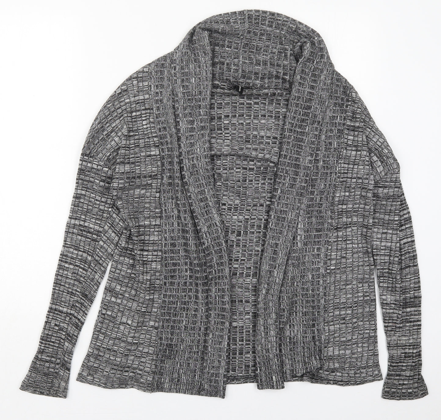 Soya Concept Womens Grey Collared  Acrylic Cardigan Jumper Size M