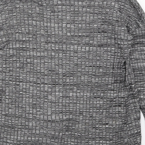 Soya Concept Womens Grey Collared  Acrylic Cardigan Jumper Size M