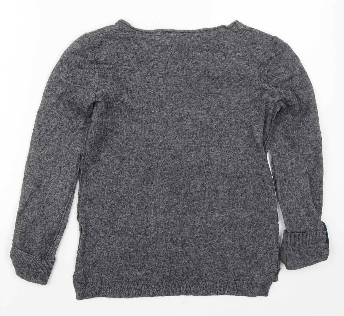 White Stuff Womens Grey Round Neck  Viscose Pullover Jumper Size 8