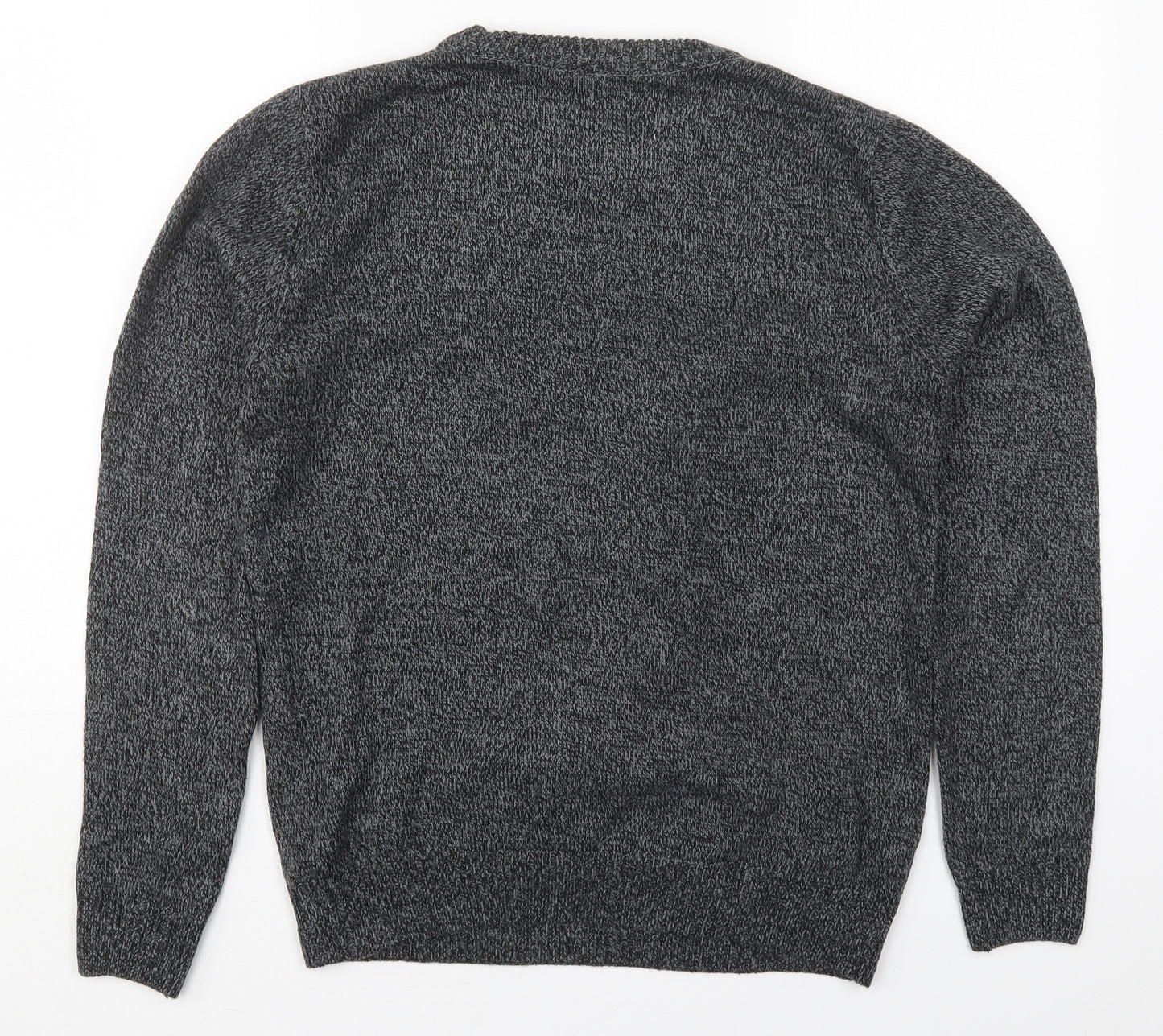 NEXT Mens Grey Crew Neck  Acrylic Pullover Jumper Size M   - Merry Christmas Rudolph