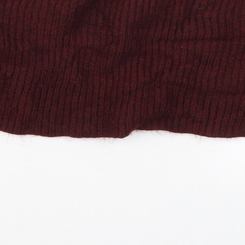 New Look Womens Red Crew Neck  Acrylic Pullover Jumper Size L