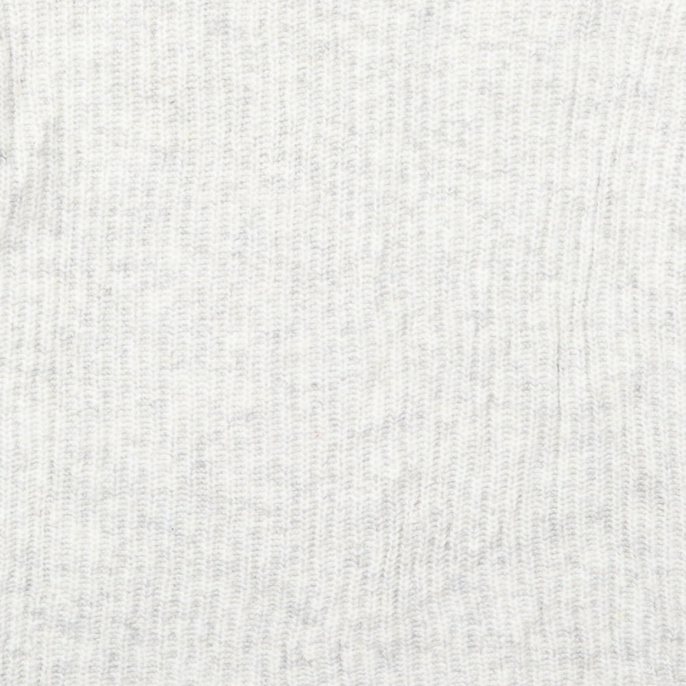 New Look Womens Grey Crew Neck  Acrylic Pullover Jumper Size S