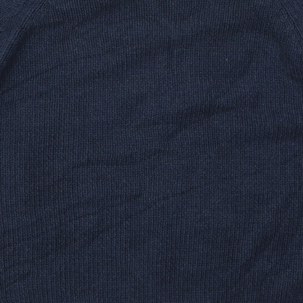 Gap Mens Blue Crew Neck  Acrylic Pullover Jumper Size L