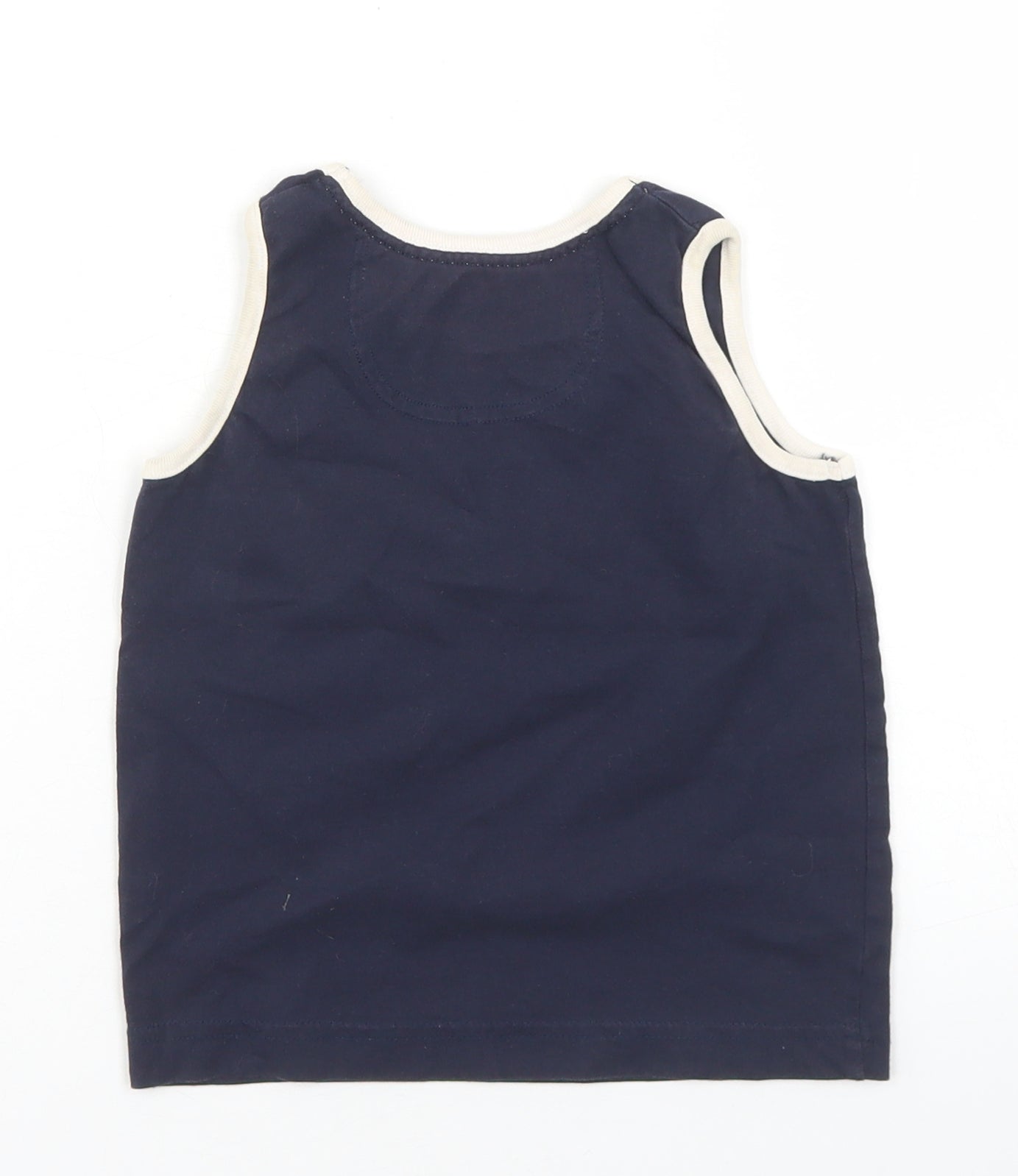 Matalan Boys Blue  Cotton Basic Button-Up Size 3 Years Round Neck  - Champ