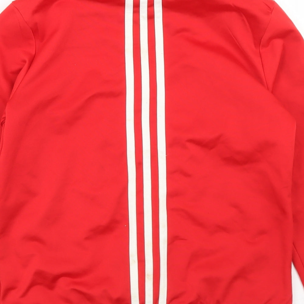 adidas Boys Red   Jacket  Size 9-10 Years  Zip