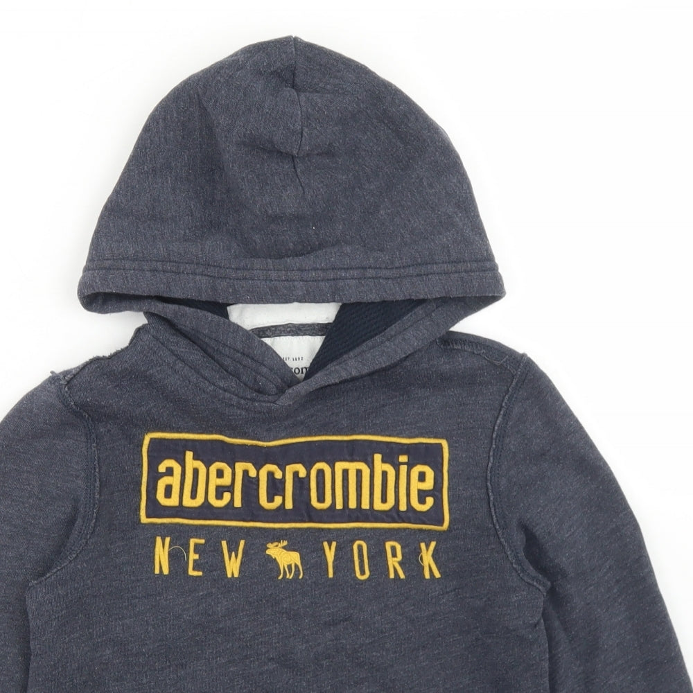 abercrombie kids Boys Blue  Cotton Pullover Hoodie Size 7-8 Years