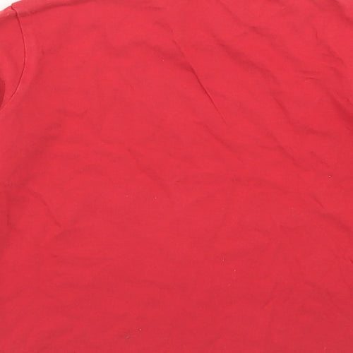 United Colors of Benetton Boys Red  Cotton Basic T-Shirt Size 12-18 Months Crew Neck  - Brooklyn
