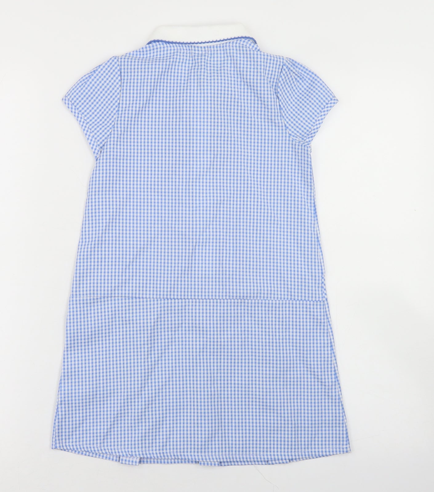 TU Girls Black Gingham Cotton A-Line  Size 4 Years  Collared Zip