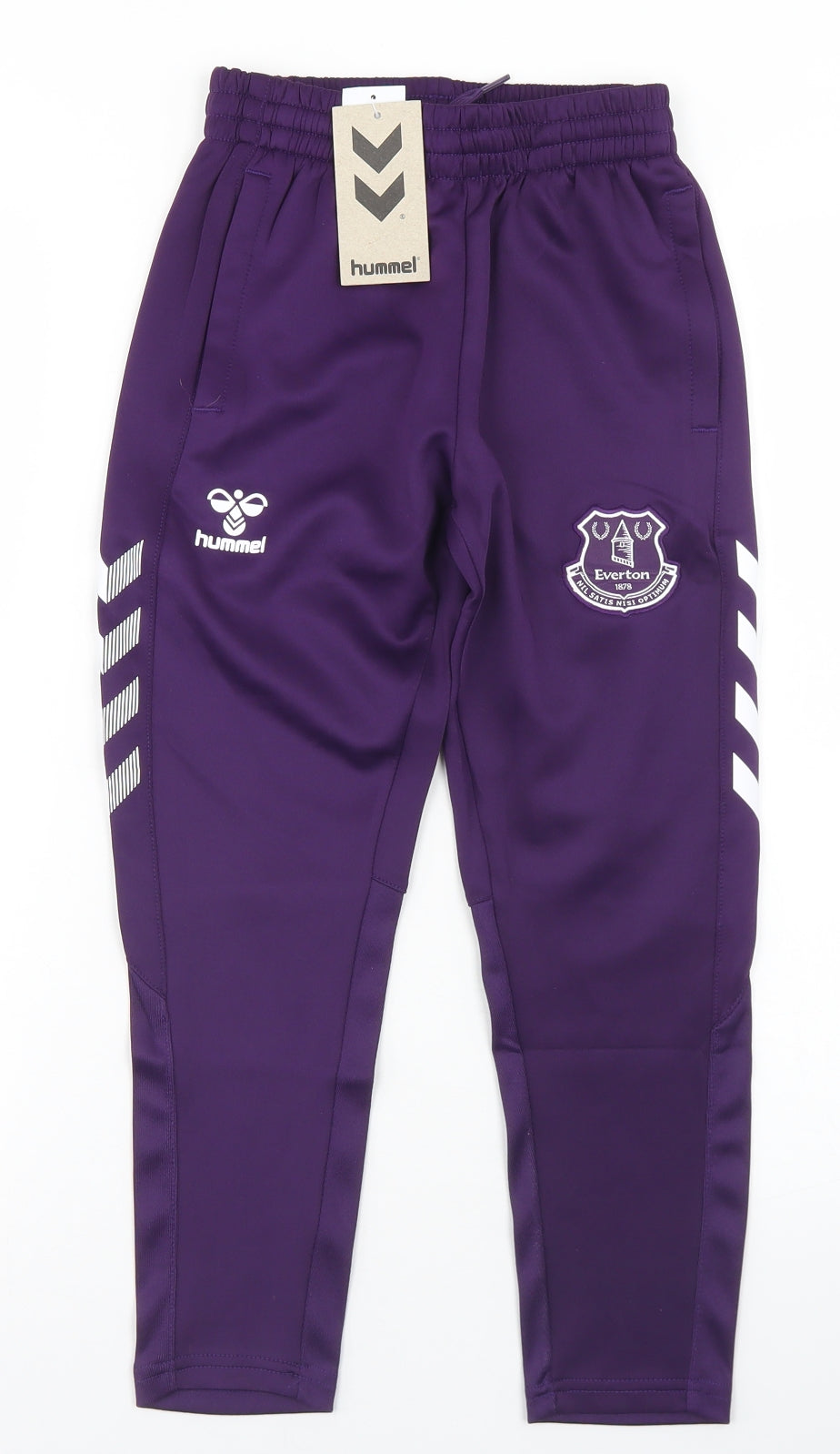 Hummel Boys Purple  Polyester Jogger Trousers Size 8 Years  Regular Drawstring - Everton FC
