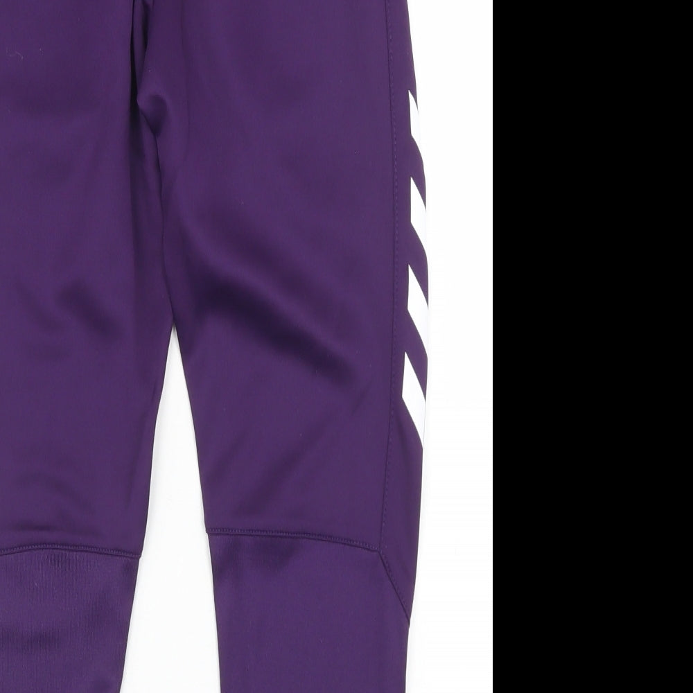 Hummel Boys Purple  Polyester Jogger Trousers Size 8 Years  Regular Drawstring - Everton FC