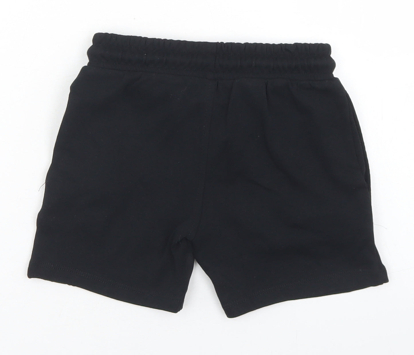 River Island Boys Black  Cotton Sweat Shorts Size 4-5 Years  Regular Drawstring
