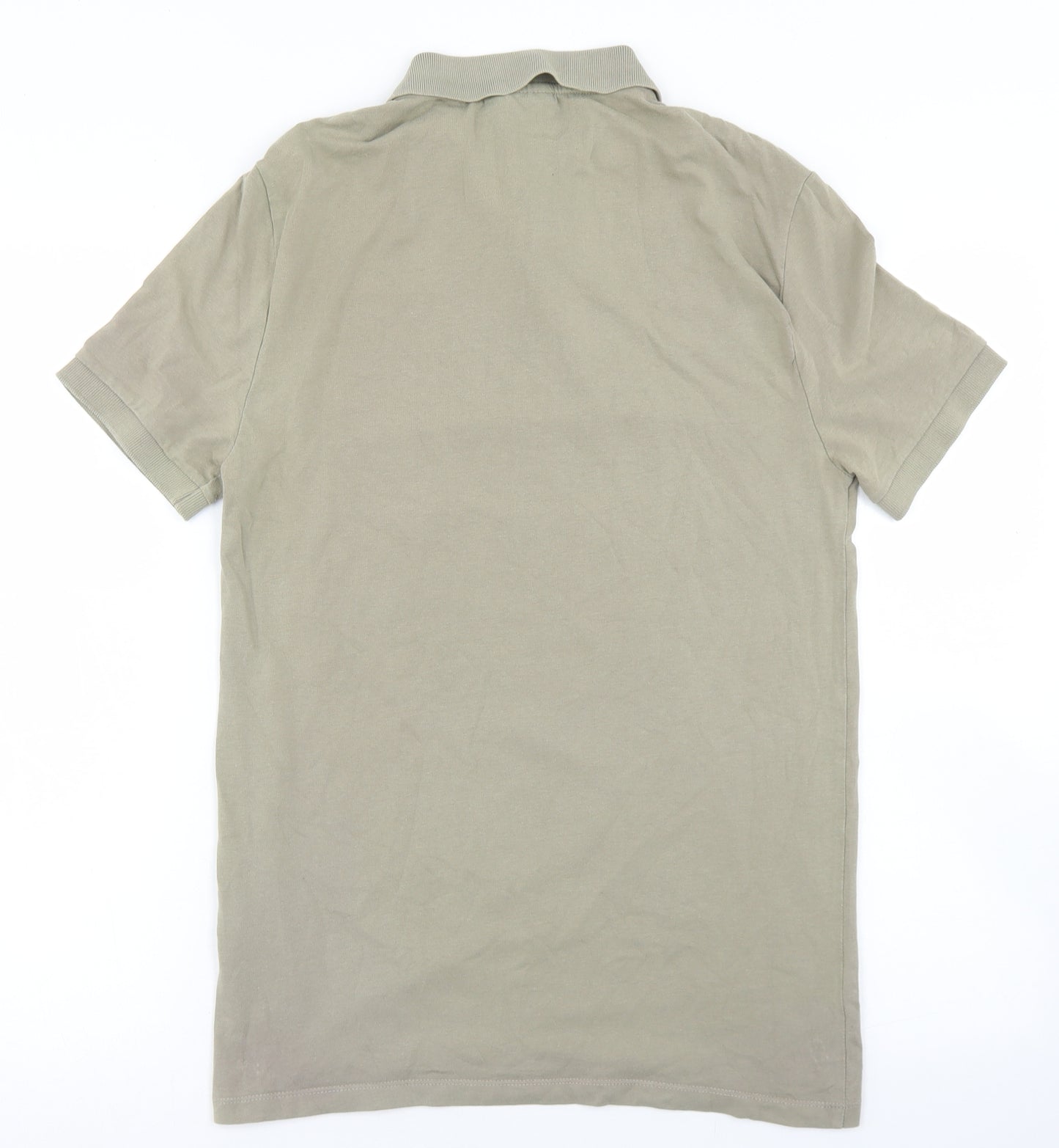 ASOS Mens Green  Cotton  Polo Size M Collared Button