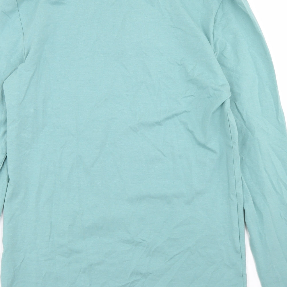 ASOS Mens Blue  Cotton  Polo Size L Collared Button