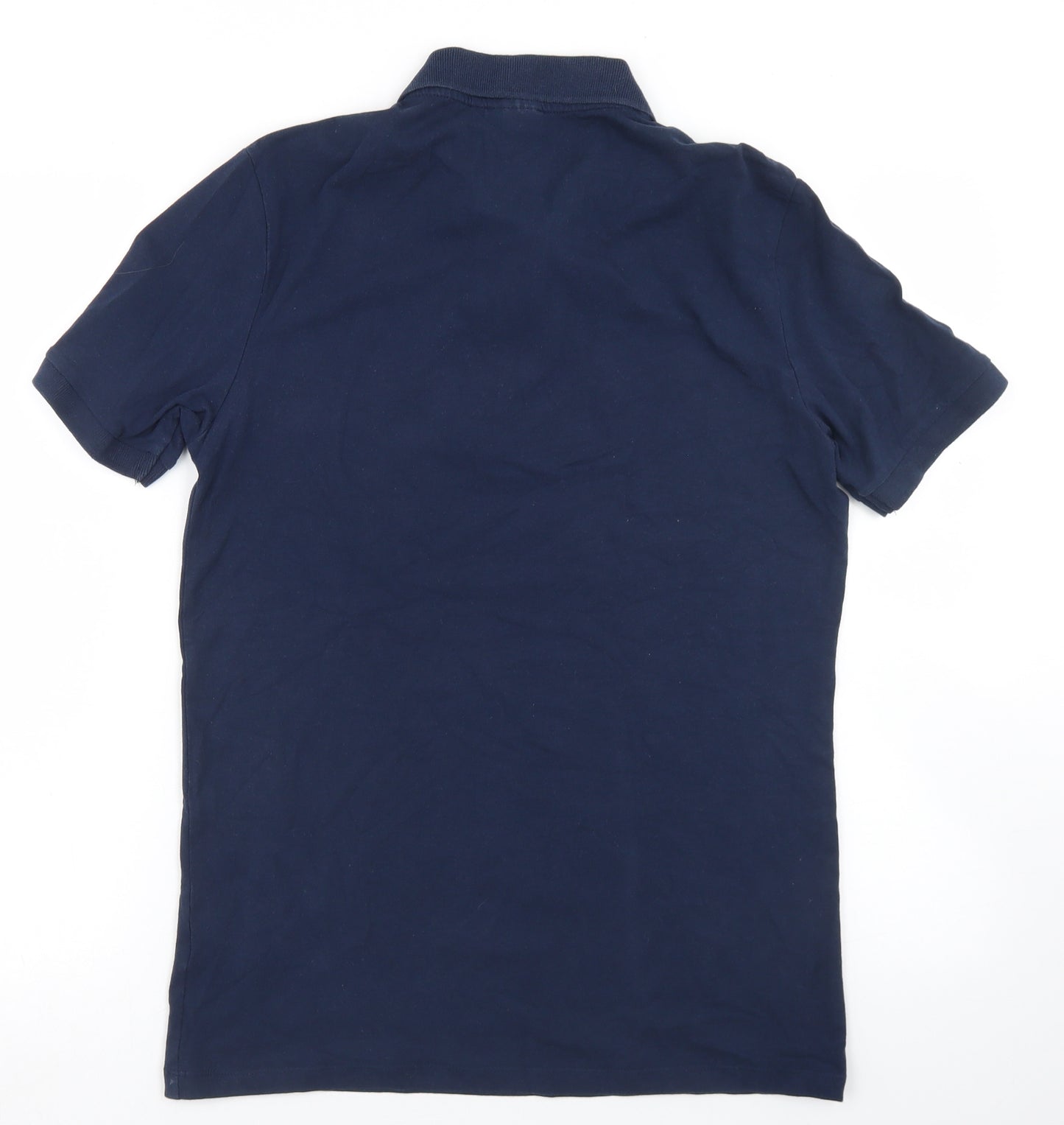 ASOS Mens Blue  Cotton  Polo Size L Collared Button