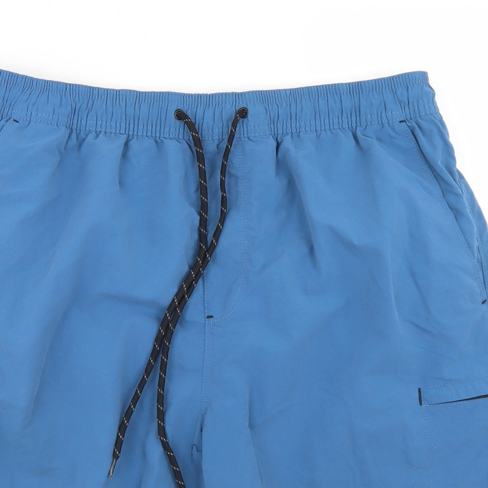 NEXT Mens Blue  Nylon Athletic Shorts Size M L7 in Regular Drawstring - Board Shorts