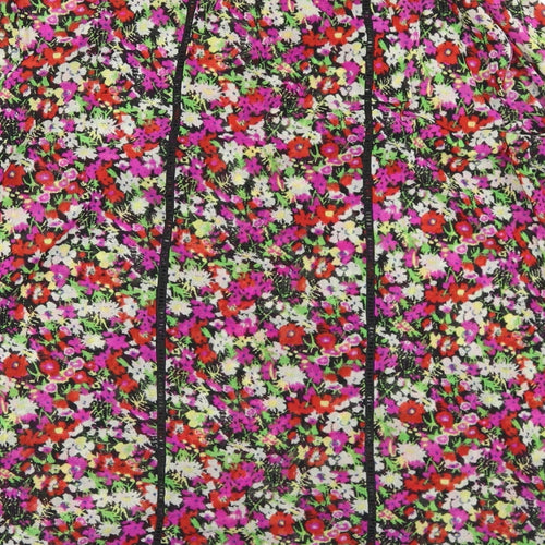 NEXT Womens Multicoloured Floral Nylon Basic Blouse Size 18 Round Neck