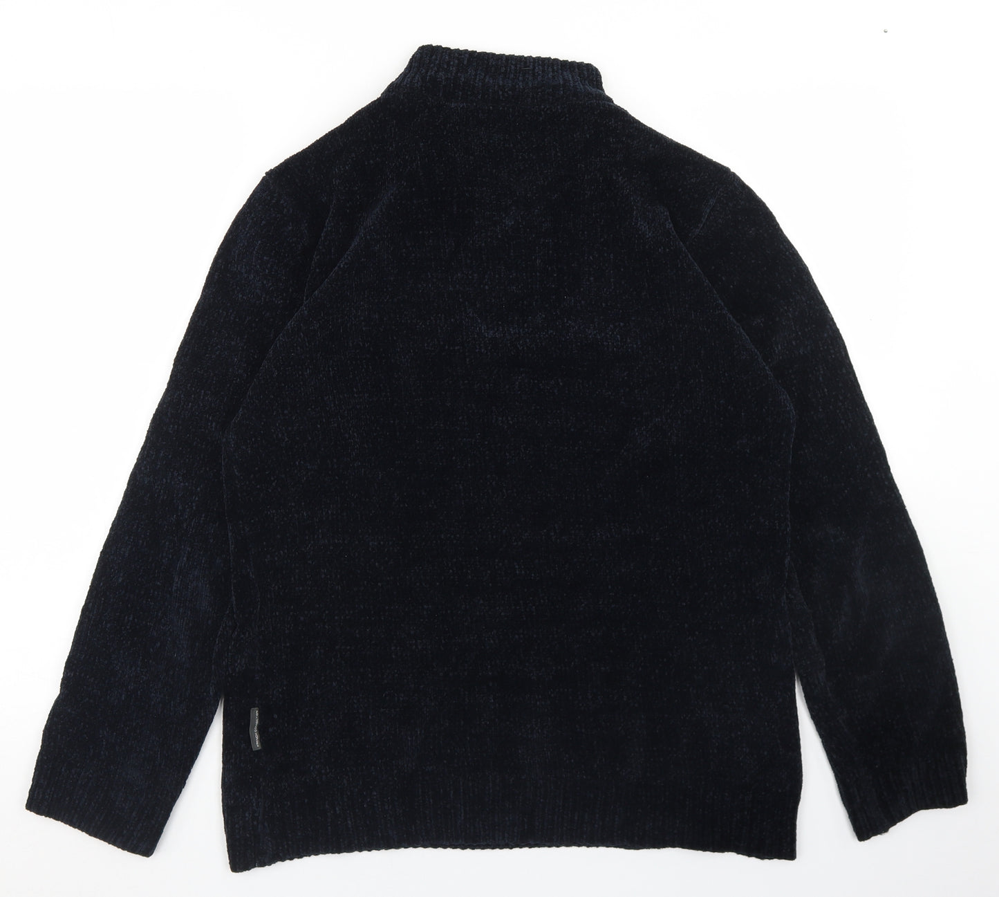 French Connection Mens Blue  Polyester Pullover Sweatshirt Size XL   - Velour