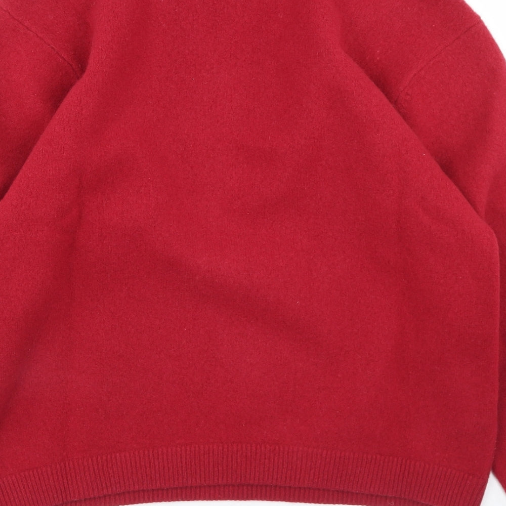 Nike Mens Red Crew Neck  Wool Pullover Jumper Size M