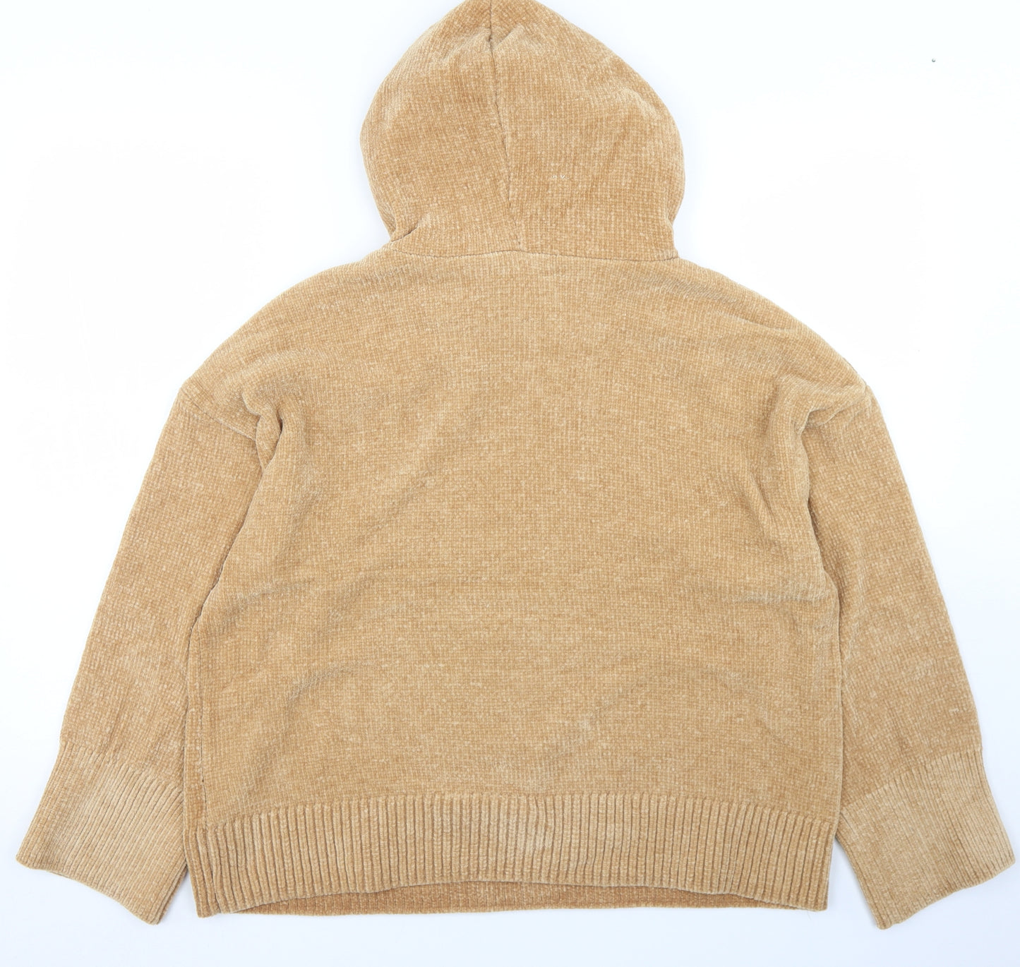 Primark Womens Beige  Polyester Pullover Hoodie Size 14   - Velour