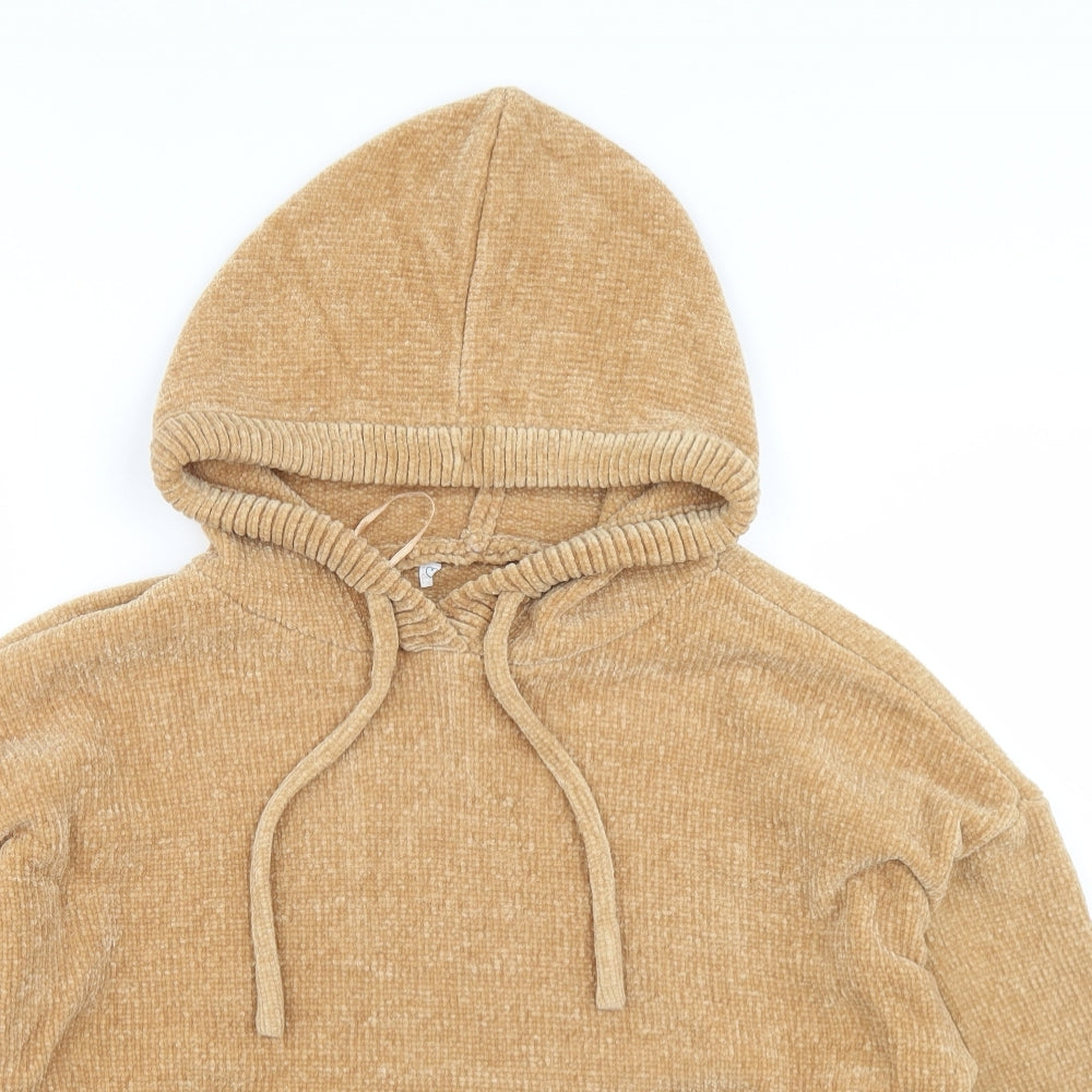 Primark Womens Beige  Polyester Pullover Hoodie Size 14   - Velour