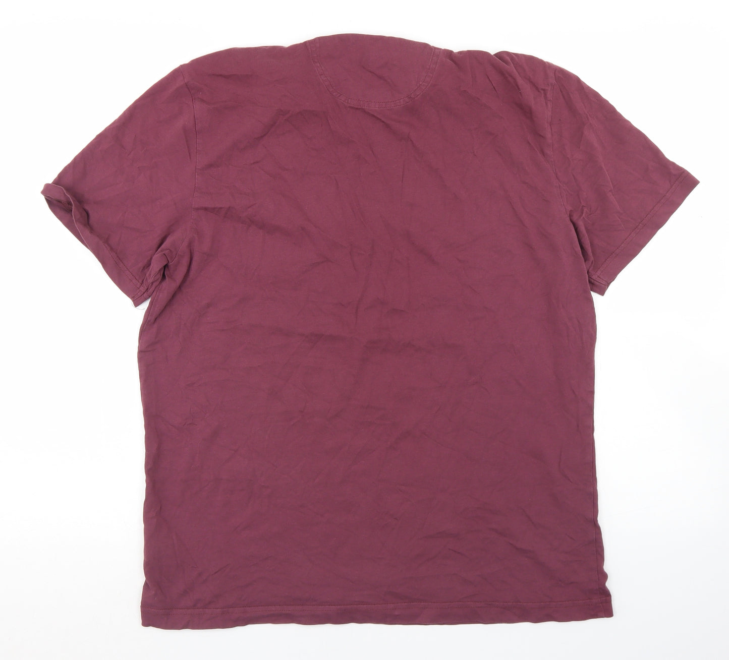 Henri Lloyd Mens Purple  Cotton  T-Shirt Size XL Crew Neck
