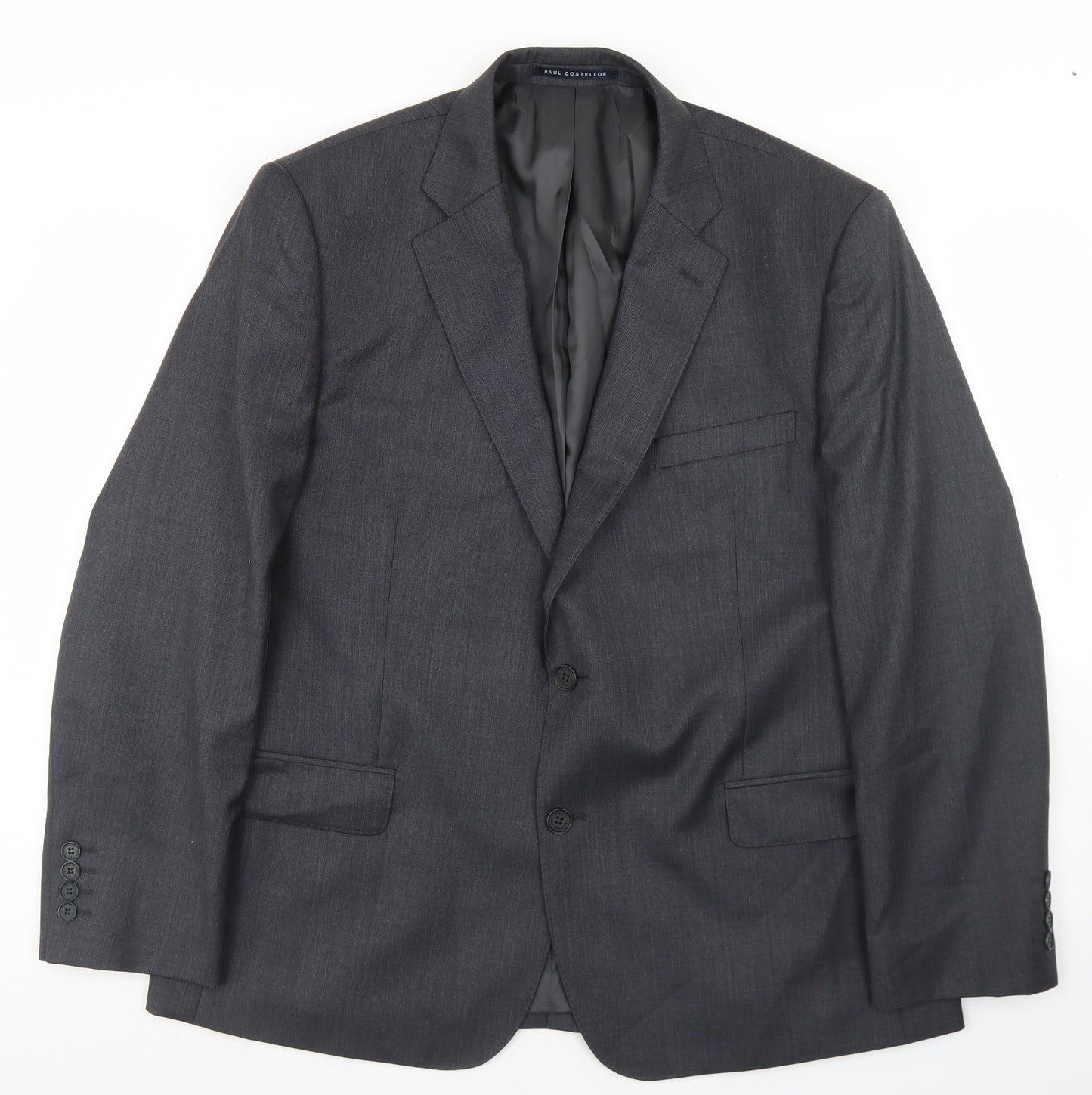Paul Costelloe Mens Grey  Wool Jacket Blazer Size 44