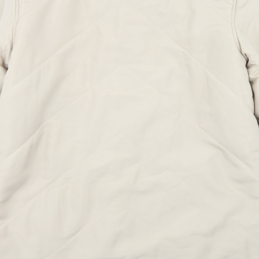 VS Collection Womens Beige   Quilted Coat Size 14  Button