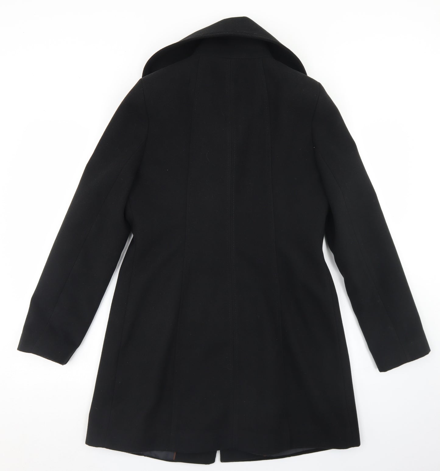 F&F Womens Black   Overcoat Coat Size 10  Button