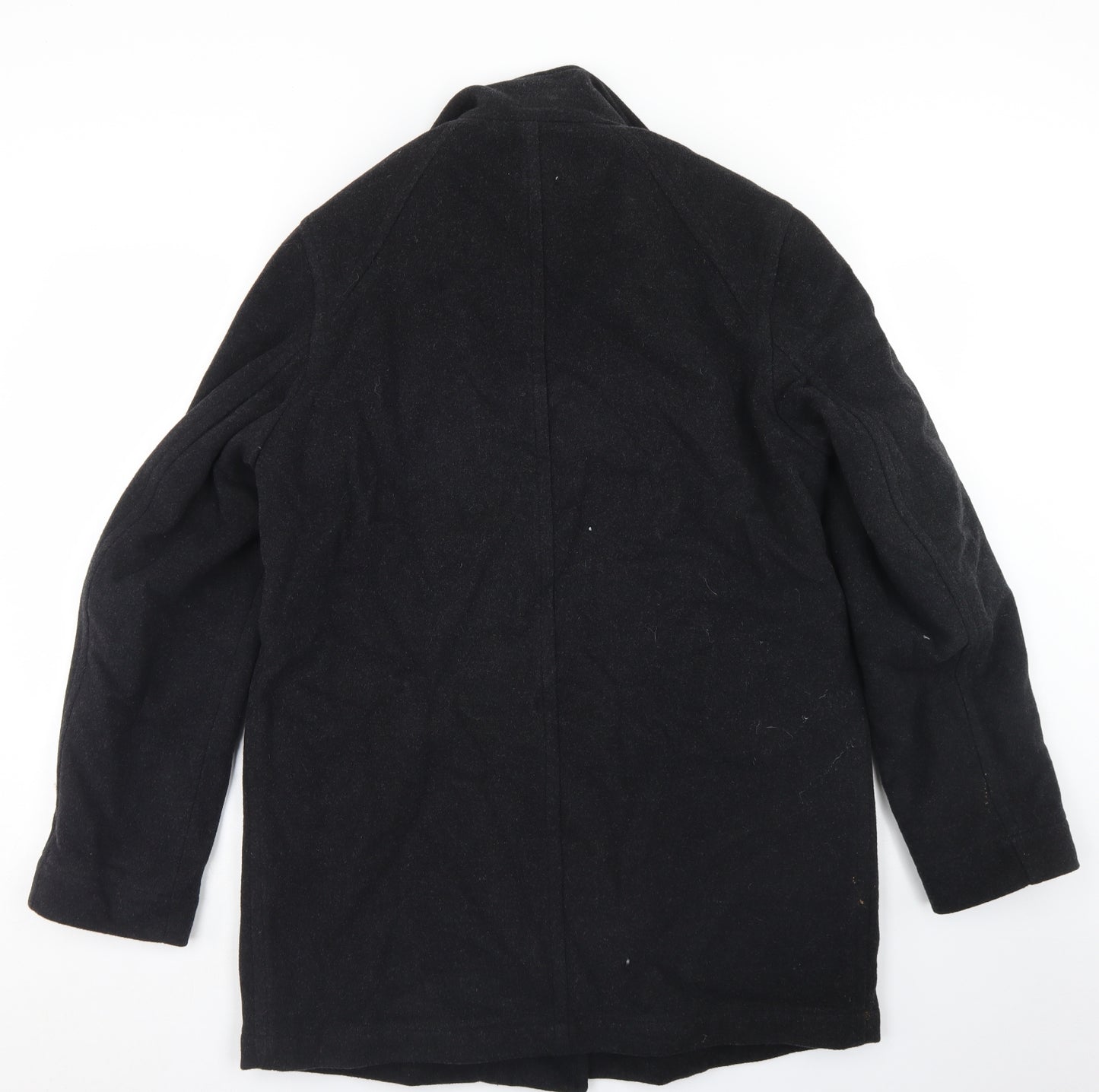NEXT Mens Grey   Overcoat Coat Size S  Zip