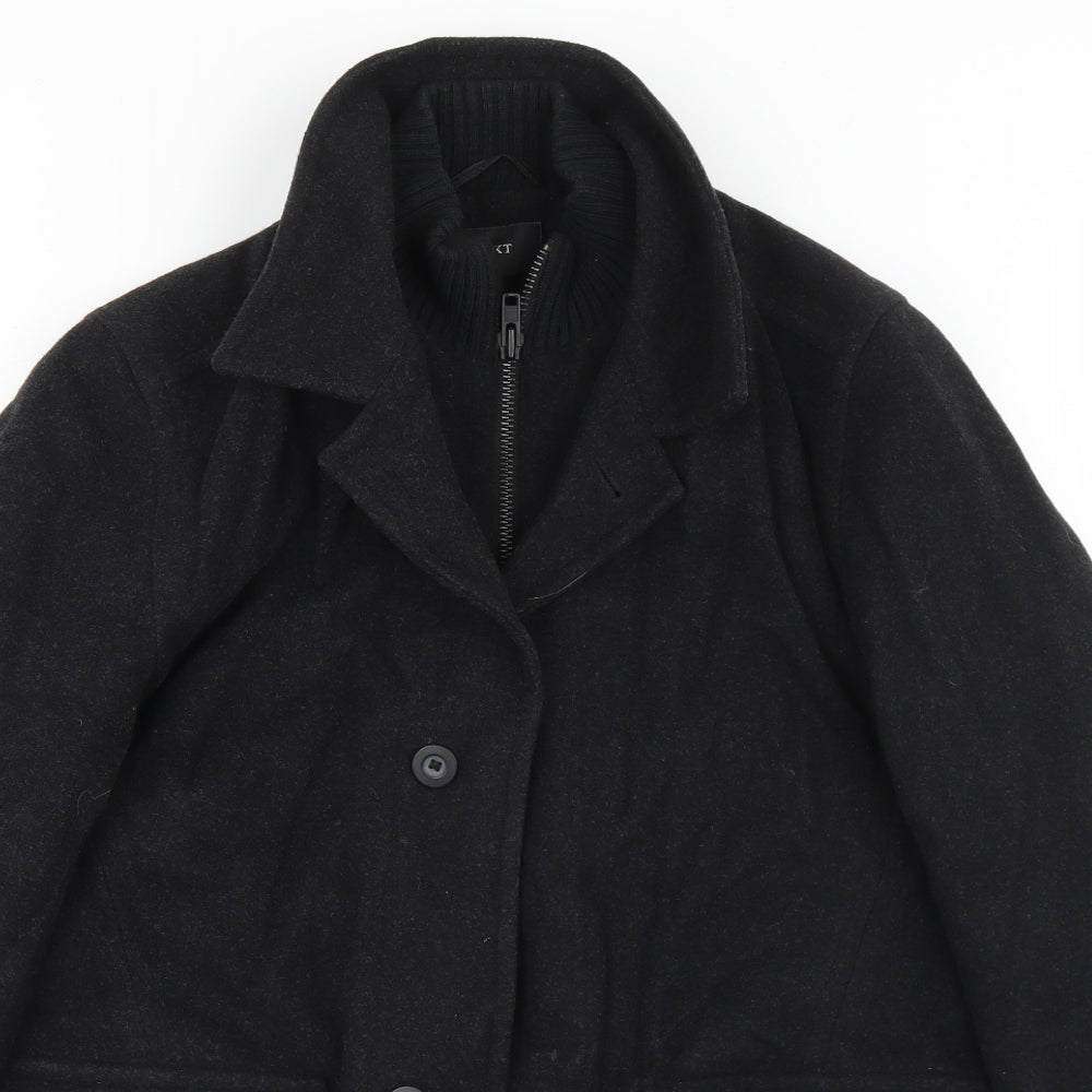 NEXT Mens Grey   Overcoat Coat Size S  Zip