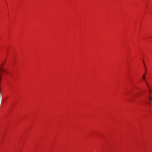 Gallery Womens Red  Wool Jacket Blazer Size 14