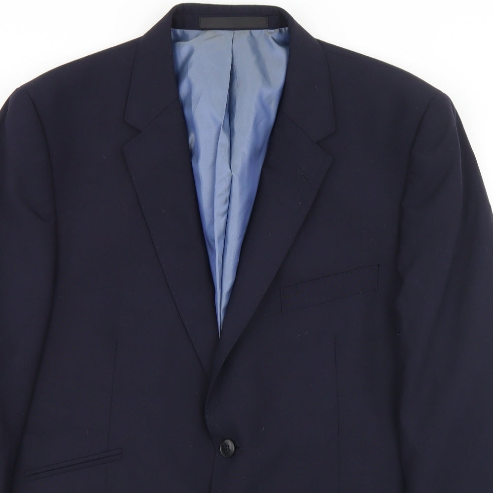 Autograph Mens Blue  Wool Jacket Blazer Size 44   - Tailored fit