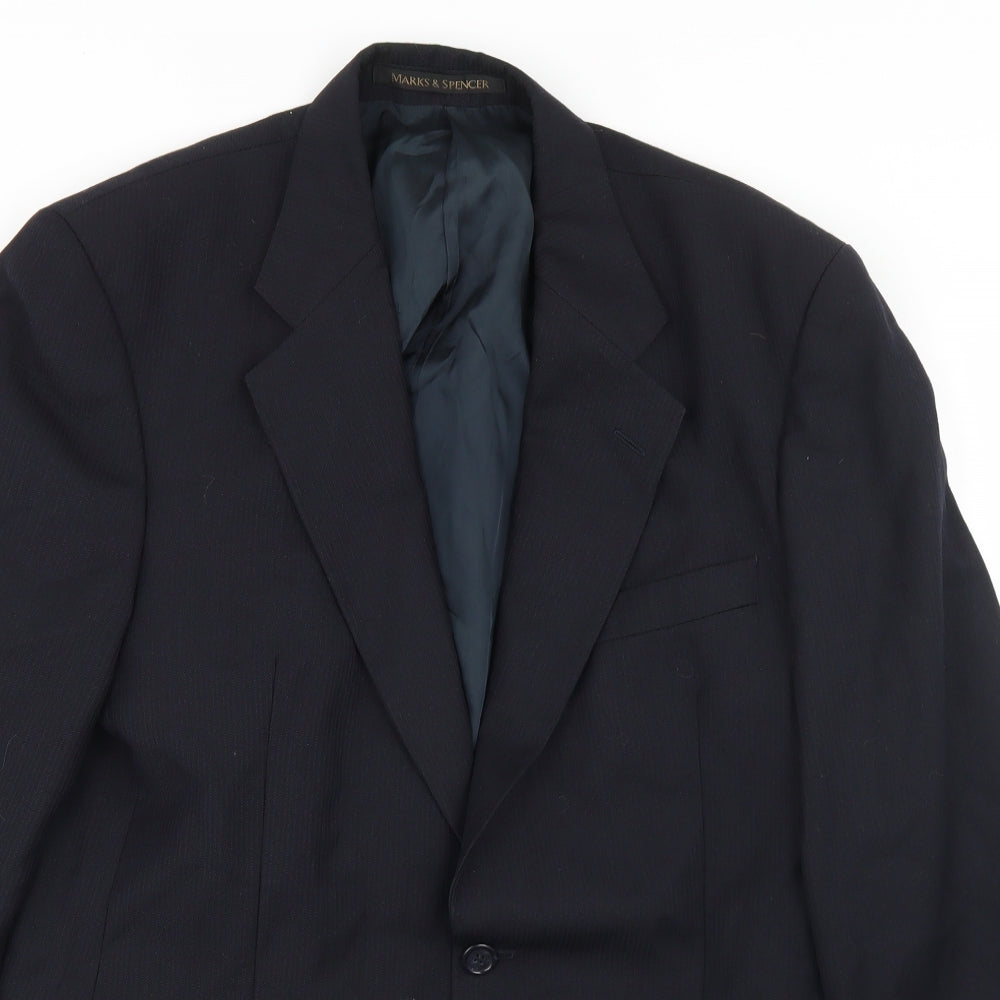 Marks and Spencer Mens Black  Polyester Jacket Blazer Size 38