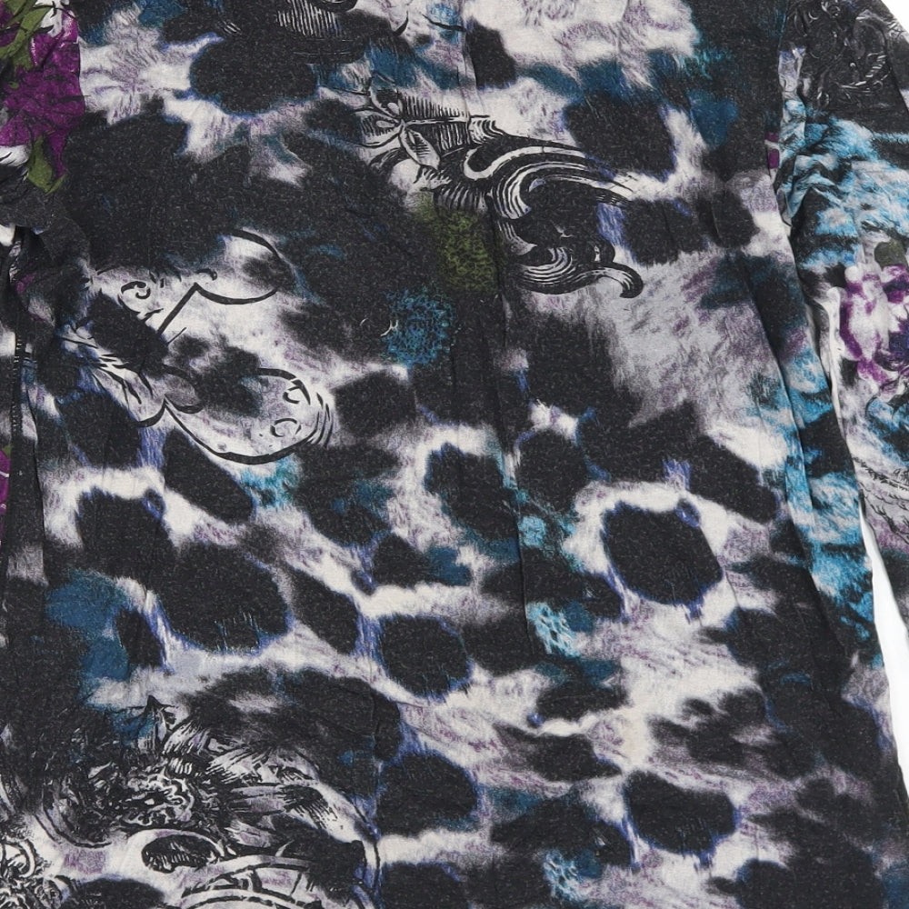 Passport Womens Multicoloured  Polyester Basic T-Shirt Size 10 Round Neck