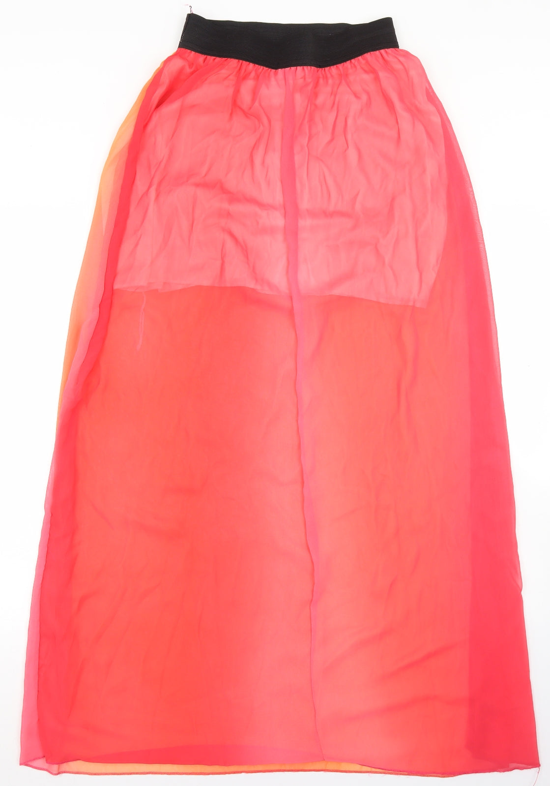 Boohoo Womens Orange  Polyester Maxi Skirt Size 12