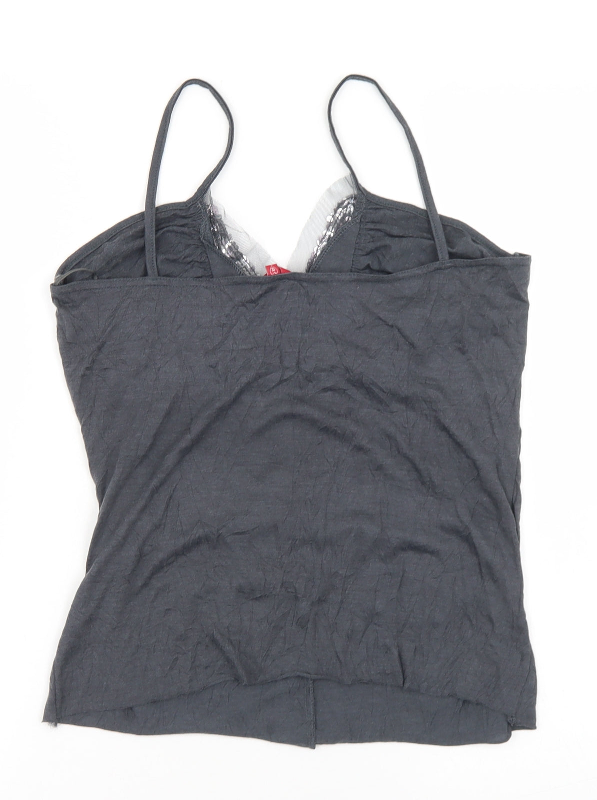 Hoi Polloi Womens Grey  Polyester Camisole T-Shirt Size 12 Round Neck