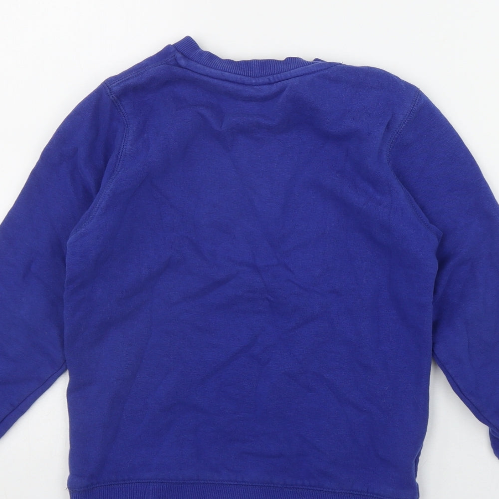 TU Boys Blue  Cotton Pullover Sweatshirt Size 7 Years  Pullover