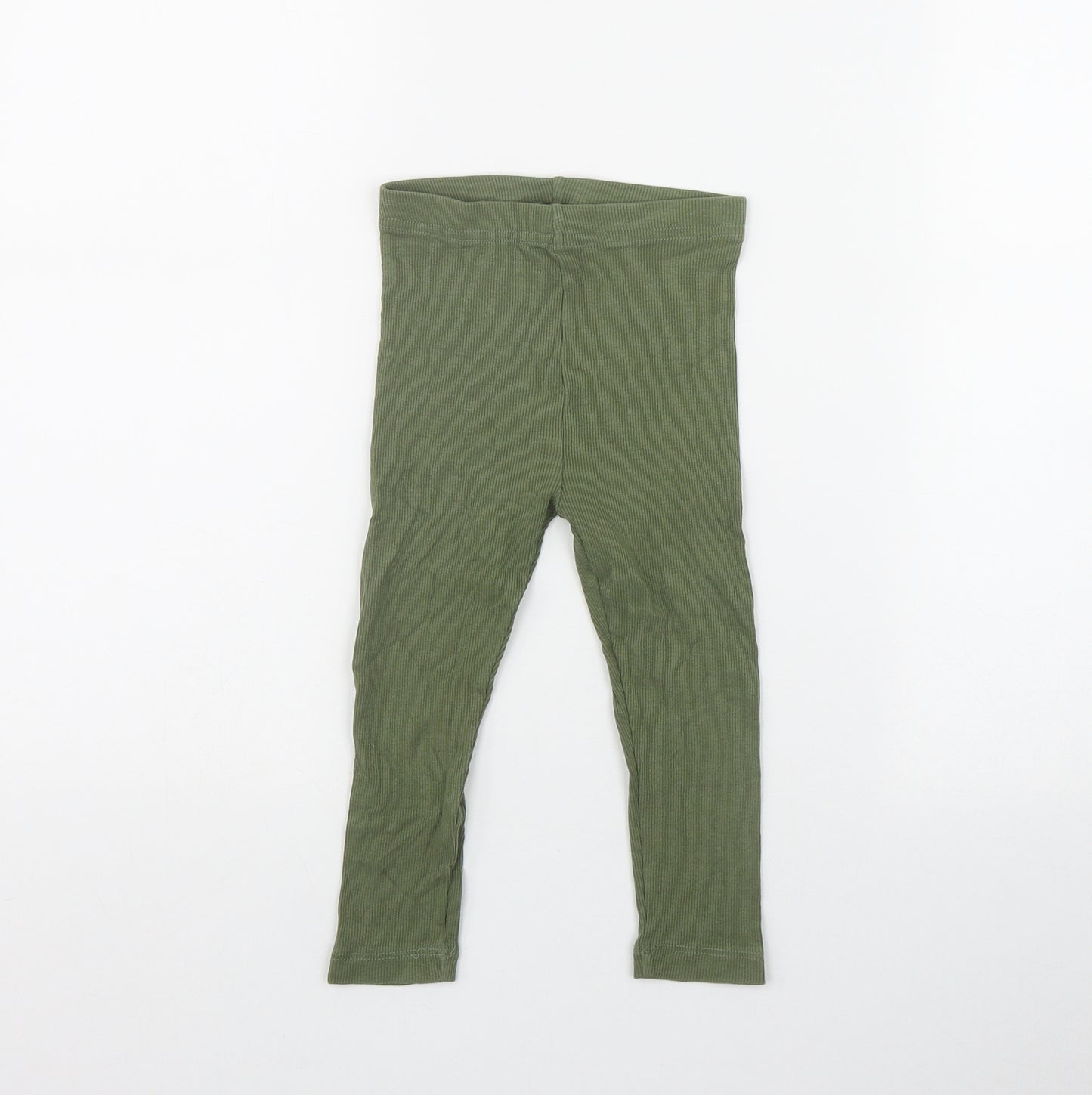 George Girls Green  Cotton Jegging Trousers Size 2-3 Years  Regular