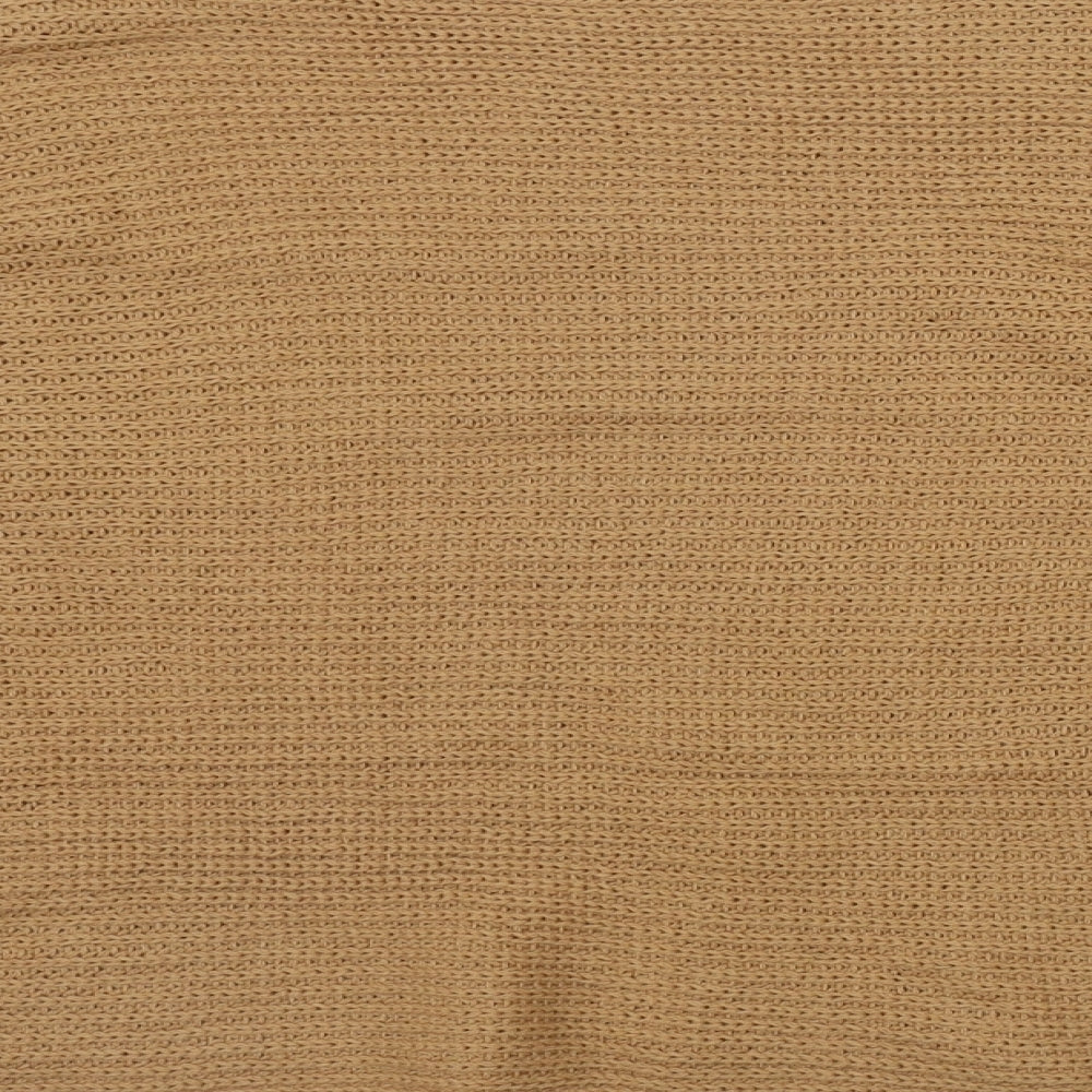 SheIn Womens Brown Boat Neck  Acrylic Pullover Jumper Size M