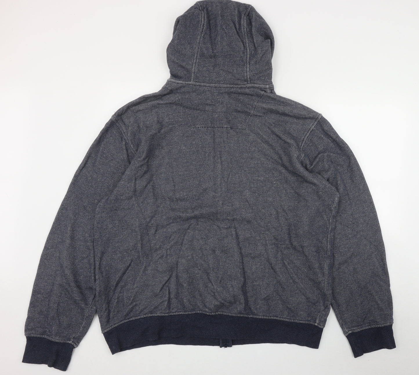 Timberland Mens Blue  Cotton Full Zip Hoodie Size 2XL
