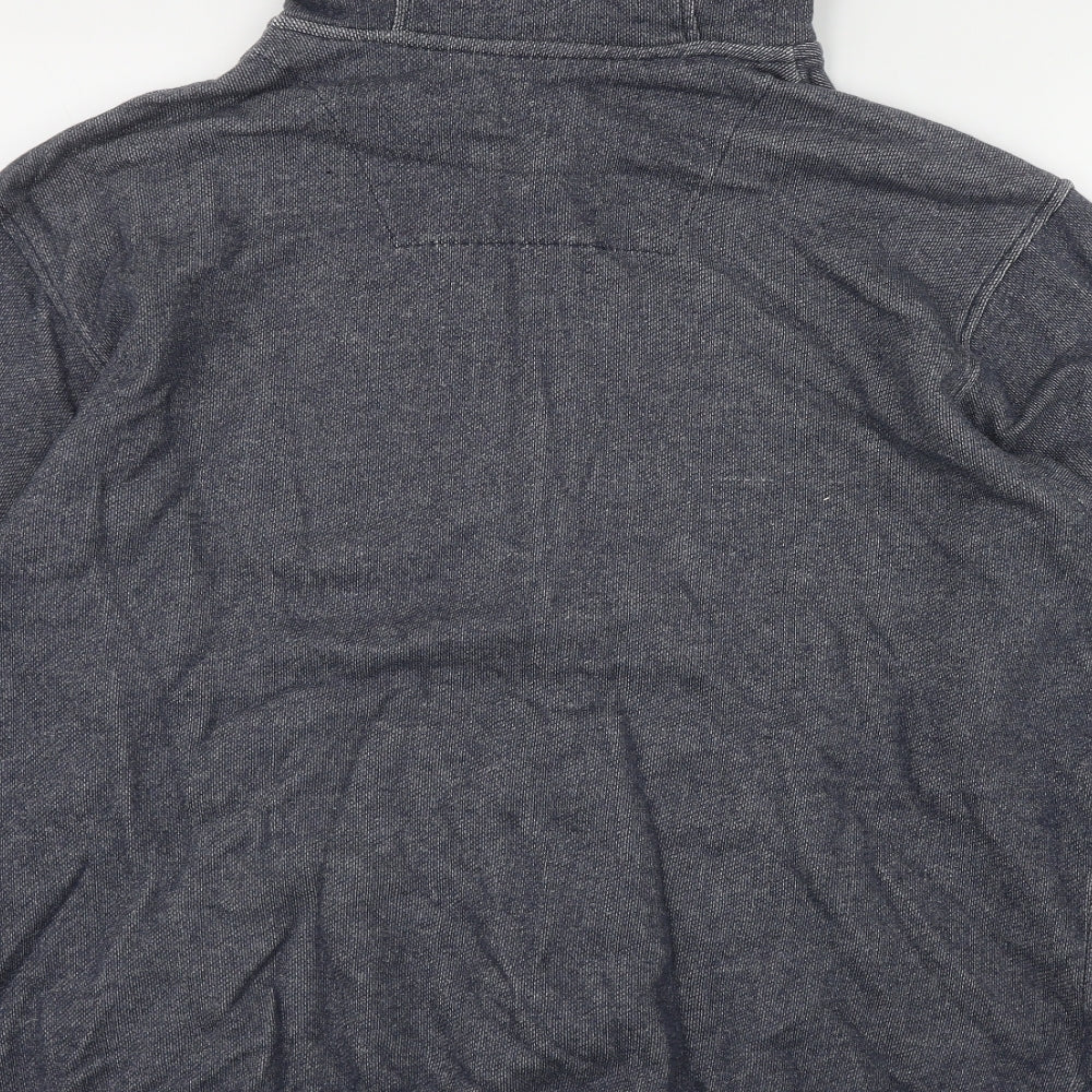 Timberland Mens Blue  Cotton Full Zip Hoodie Size 2XL