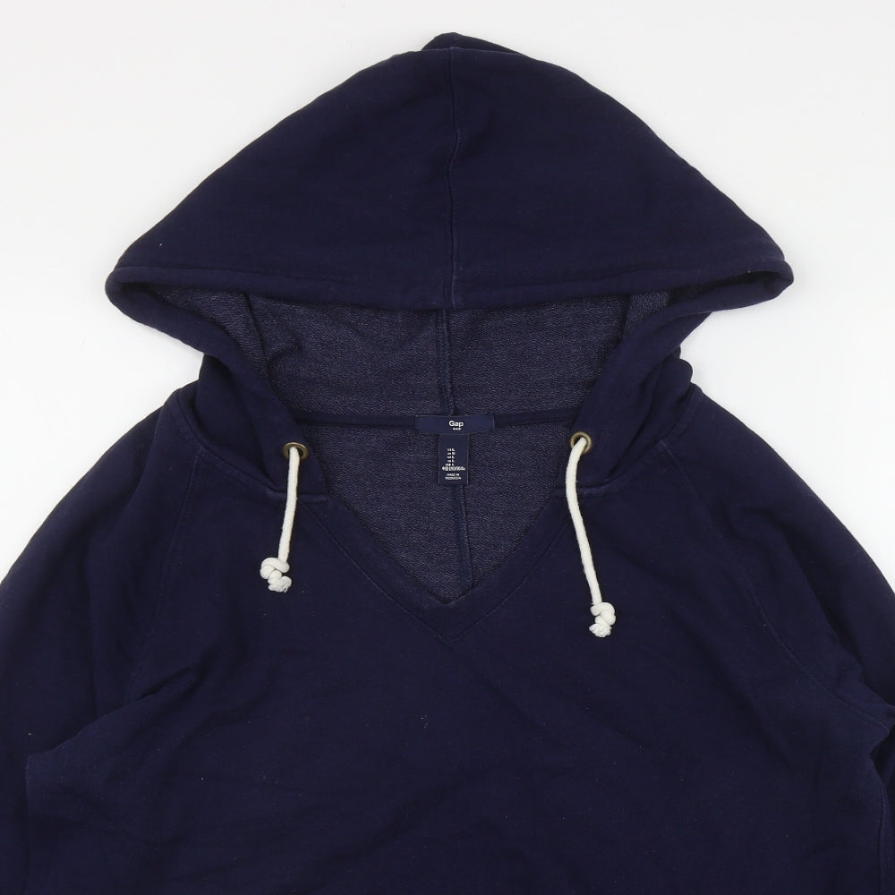 Gap Mens Blue  Cotton Pullover Hoodie Size L