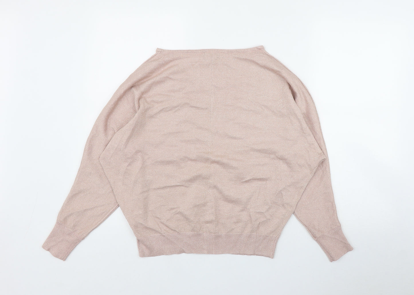 F&F Womens Pink Boat Neck  Viscose Pullover Jumper Size 14