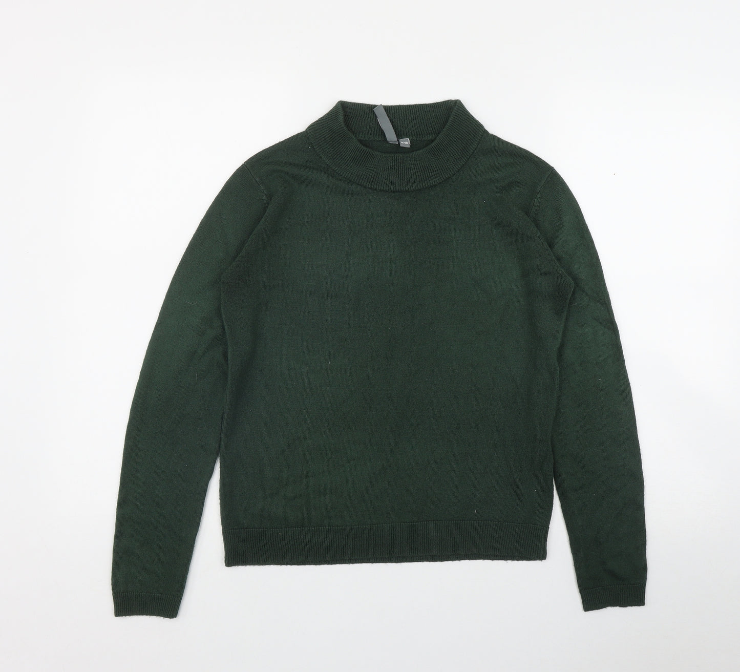 Originals Womens Green Mock Neck  Acrylic Pullover Jumper Size 8